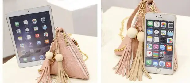 Новинка весны 2017 Треугольные сумки Корейская версия для макияжа с кисточками|korean