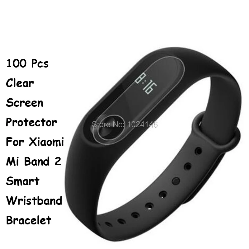 Прозрачная защитная пленка для экрана 100 шт./лот HD смарт браслета Xiaomi Mi Band 2