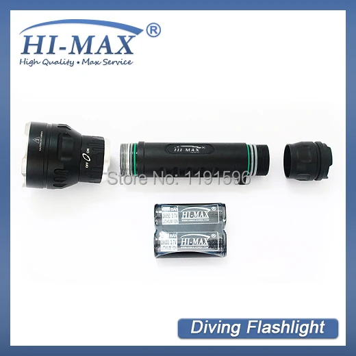 Один комплект hi-max X7 3000LM cree XM-L2 3000 люмен фонарь для дайвинга фонарик с батареей и