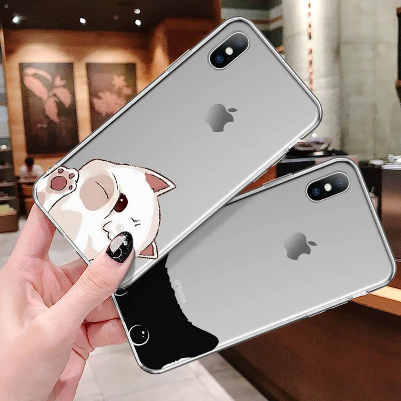 Прозрачный чехол USLION с фруктами для iPhone X XS XR Xs Max мягкий из ТПУ мультяшными
