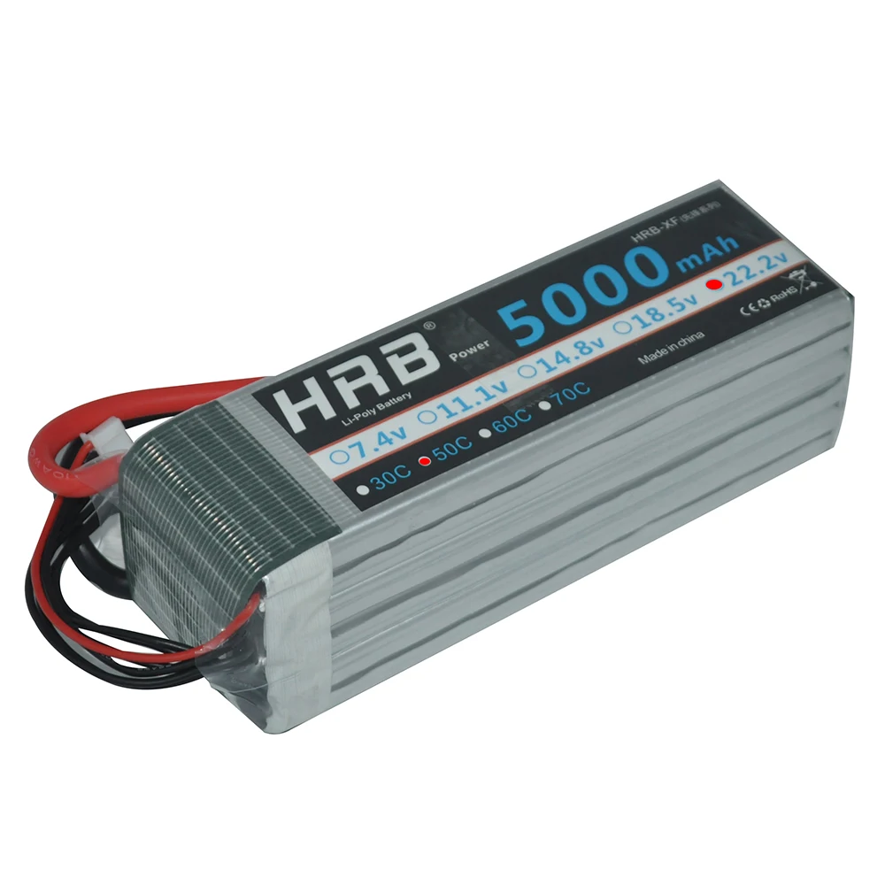 Аккумулятор HRB RC Lipo 6S 22 2 в 5000 мАч 50C Max 100C для радиоуправляемого квадрокоптера
