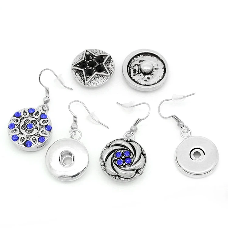 Модные простые серебряные/золотые металлические висячие серьги с застежкой