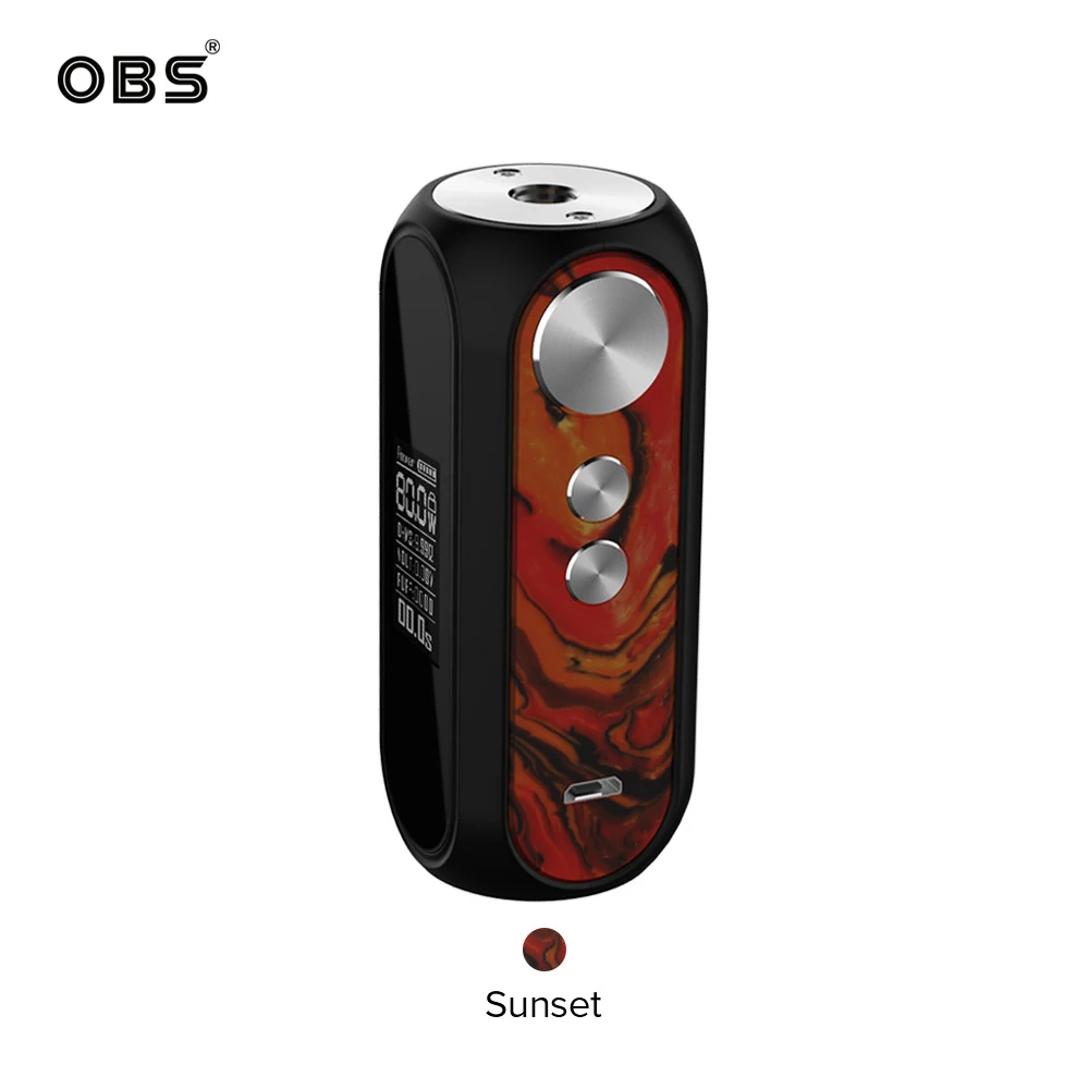 Оригинальный obs Cube VW Box MOD Смола 3000 мАч батарея электронная сигарета макс 80 Вт