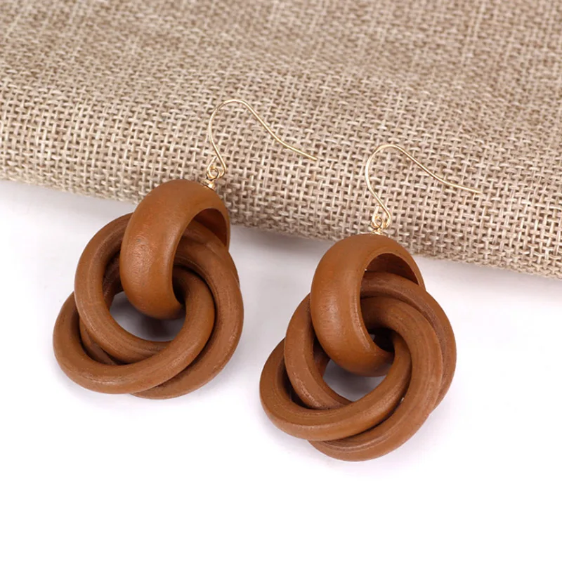 Женские деревянные серьги подвески 1 пара|womens dangle earrings|dangle earringsfashion earrings |