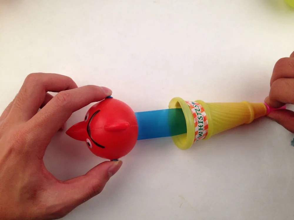 10 шт. Разноцветные Детские воздушные шары со свистком из мультфильма/Детские