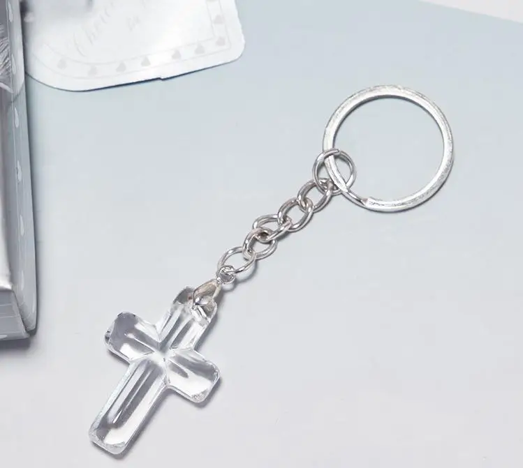 

Church Party Giveaway Gift For Guest Choice Crystal Cross Key Chains Wedding & Bridal Shower Favors SN924