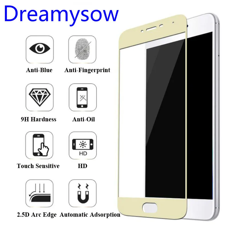 Dreamysow для Meizu M5S M5C M6 Note M3 M5Note M3S Pro 6 Plus 7 MX6 U10 полное покрытие Закаленное стекло Защитная пленка для экрана