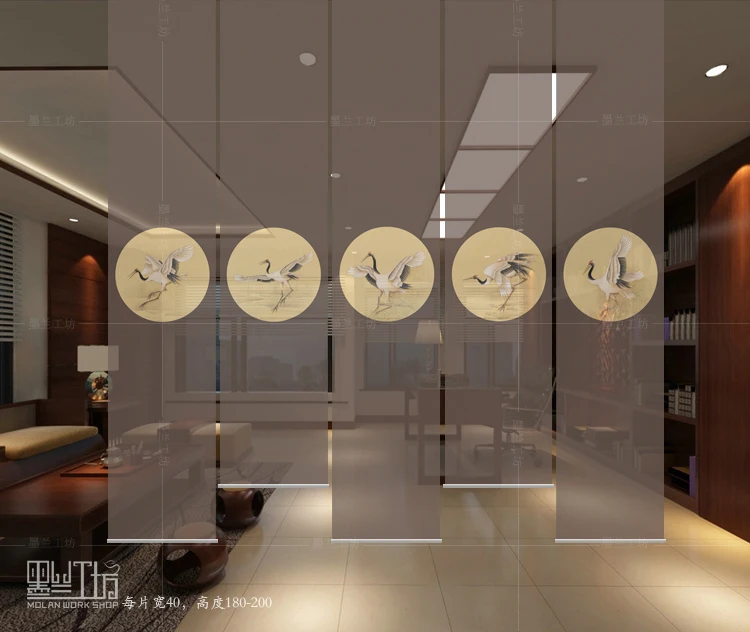 

Chinese screen soft partition vestibule hanging curtain shutter shutter Creative screen for the room partition wall Lonely Guhe