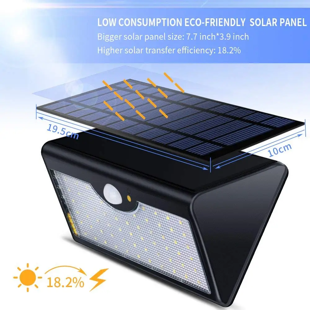 60leds led solar light ABS 1300LM outdoor lighting garden decoration lamp motion sensor powerful lights IP65 waterproof | Лампы и