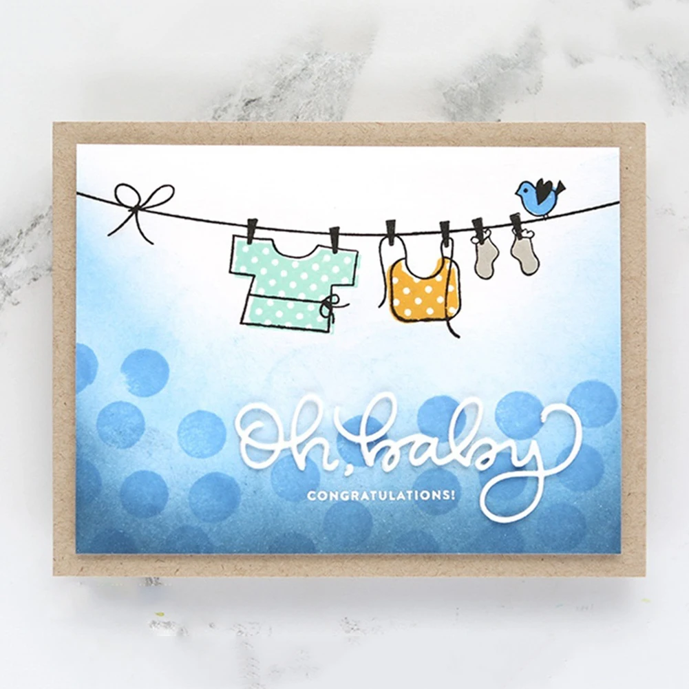 Милые птицы Baby Shower металлические украшения для одежды резки штампы Силиконовая
