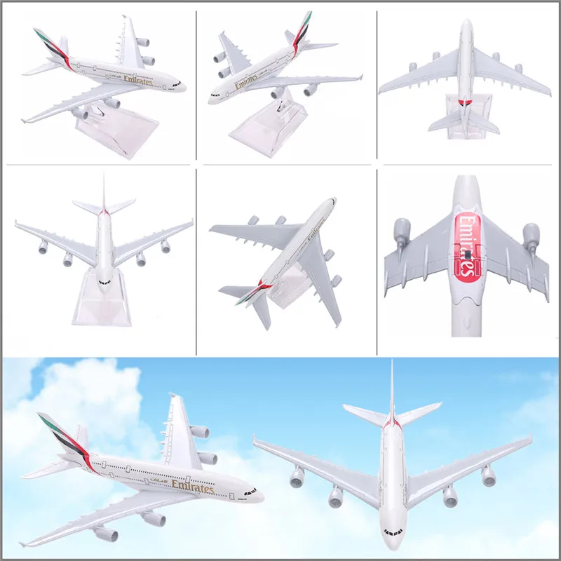 Air Emirates A380 Airline модель самолета Airbus 380 Airways 16 см металлический сплав модель самолета w Стенд M6-039 модель самолета