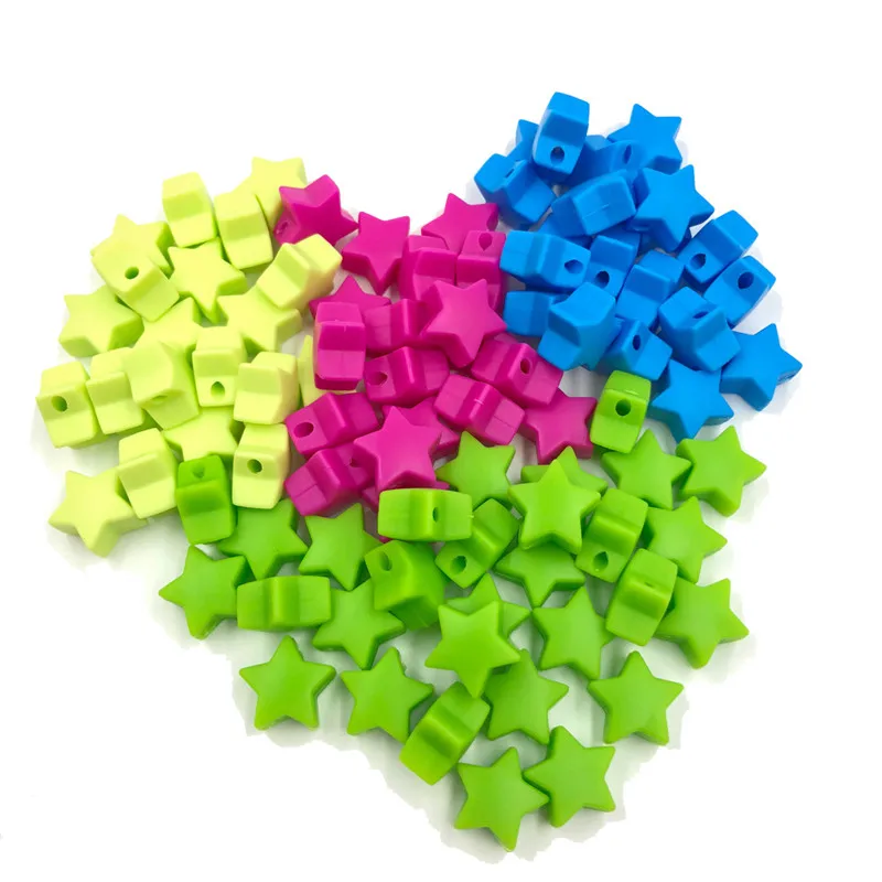 Звезда Форма силиконов бусов еды Класс Прорезыватель для зубов без добавления