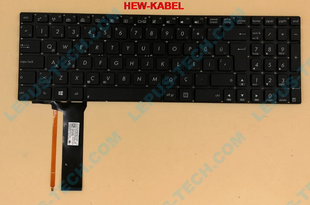 Оригинальная TR Турецкая клавиатура с подсветкой для ASUS N550 U500 Q550L N750 N550J N56V N76V