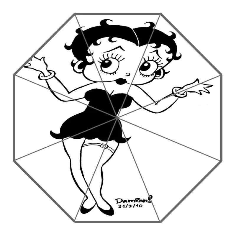 Светло-серый На заказ Betty boop Зонты Новое поступление полезный складной солнечный и дождливый зонтик от солнца - Цвет: Светло-серый