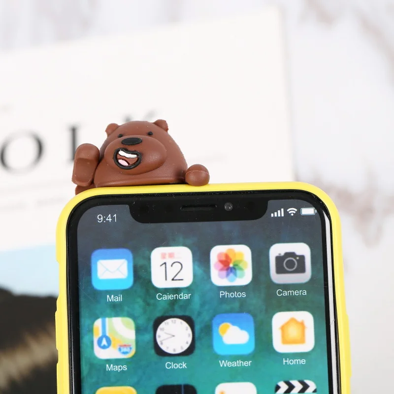 3D Cute Cartoon Phone Case for IPhone X 6 XS 6S 7 8 XR MAX Plus TPU Painted Soft Silicone |