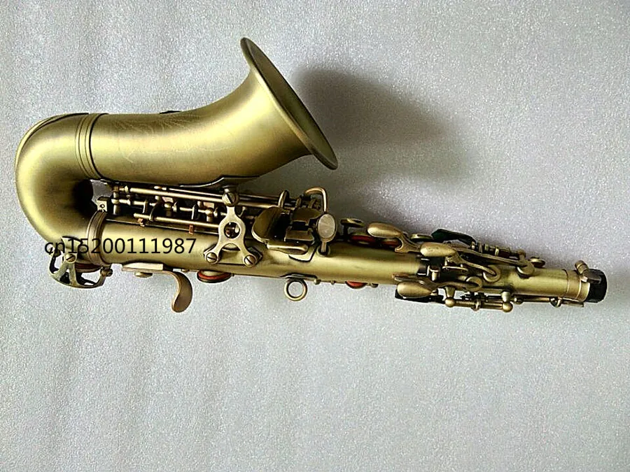 Сопрано высокое качество sax изогнутые BB колокольчиками без каблука инструменты