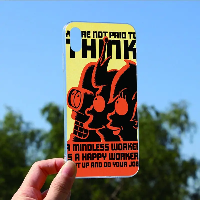 OUTMIX Американский комикс ТВ серия Futurama Оболочка Чехол для телефона iPhone 6S 6 плюс 7 8 5