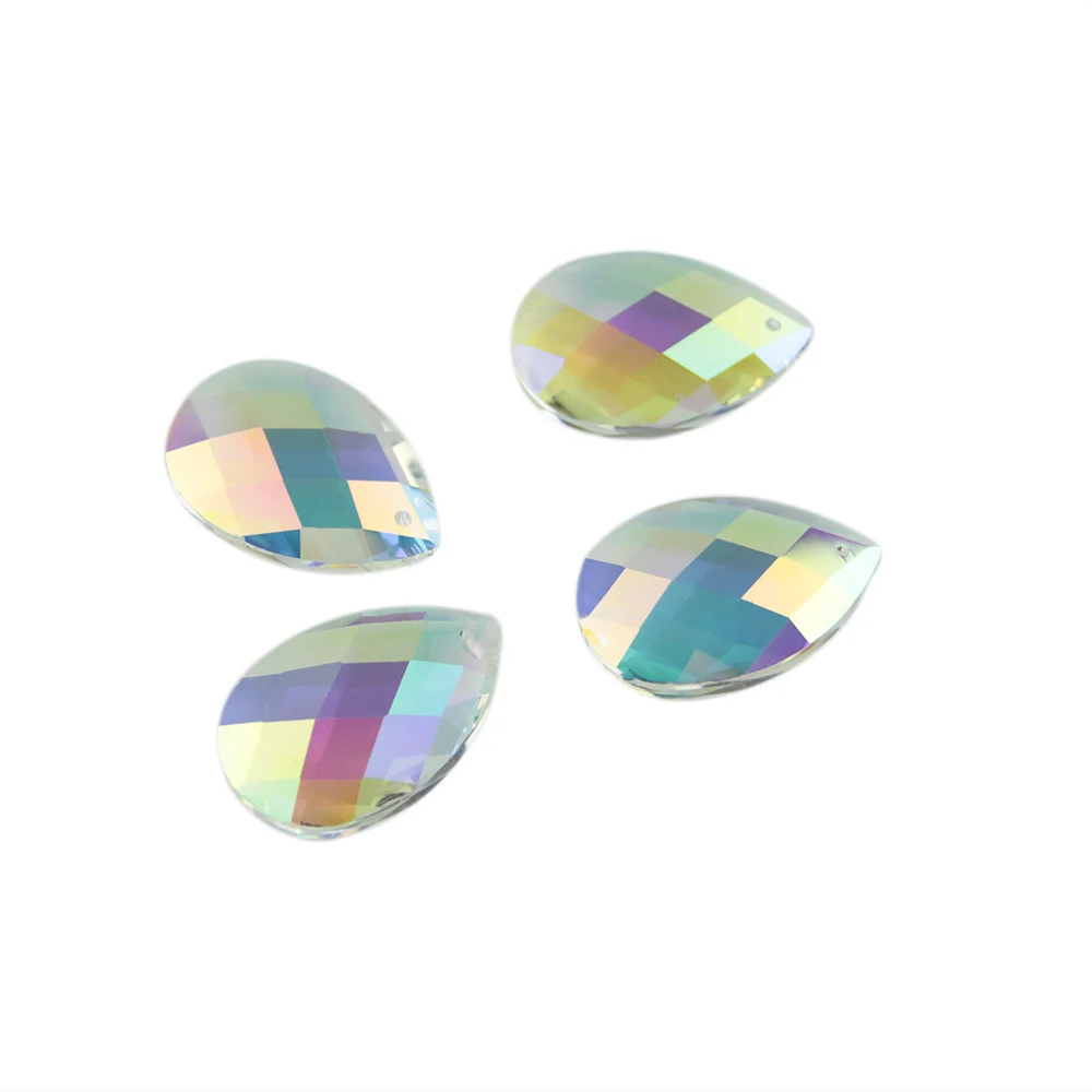 38mm 10pcs/lot AB Transparent Crystal Chandelier Beads Prism Pendant Cross | Лампы и освещение