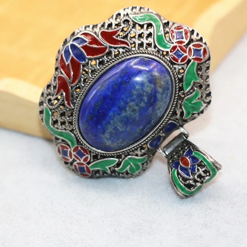 7 стиль античная посеребренная большой кулон для женщин 45*55 мм ювелирные изделия