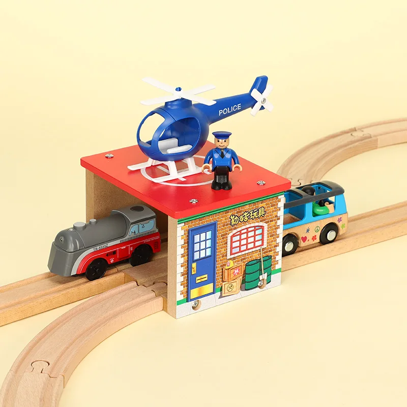 Деревянная дорожка для поезда из черного пластика аксессуары игрушечного