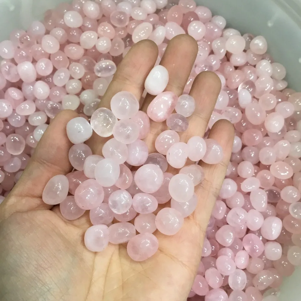 Полированные искусственные камни розовый кварц кристалл разобранные для