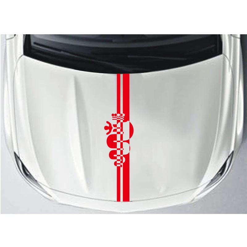 Для Alfa Romeo интересная личность капот racing stripes графика Наклейки надписи MiTo Giulietta