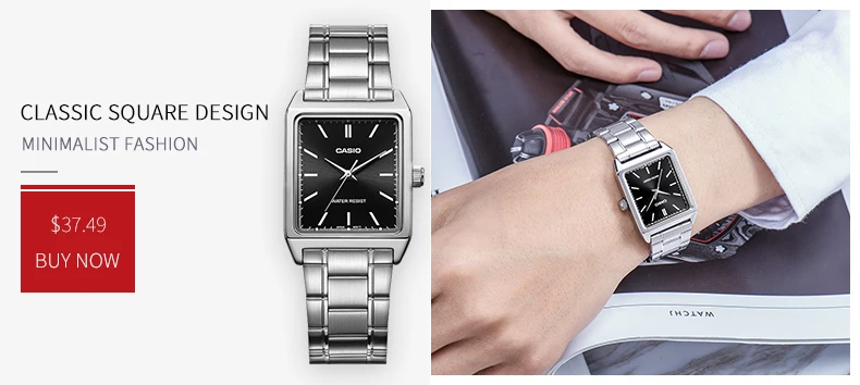 CASIO Часы Для мужчин S Роскошные модные Повседневное часы Для Мужчин's Повседневные часы платье Наручные часы Сталь кварц-часы Reloj MTP-E301L-1B