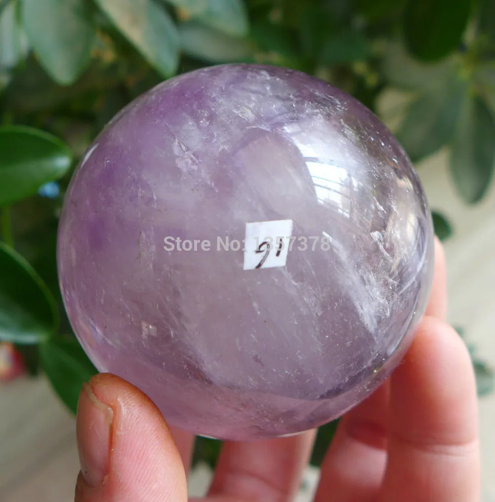 huij 00199 Pretty Natural Polished Amethyst Quartz Crystal Sphere ball healing 60MM |