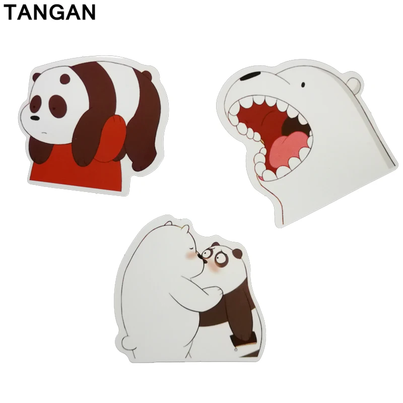 6pcs panda LOGO Sticker Pvc Waterproof Decal Motorcycle Fridge Skateboard Doodle Funny Car Auto Laptop | Автомобили и мотоциклы