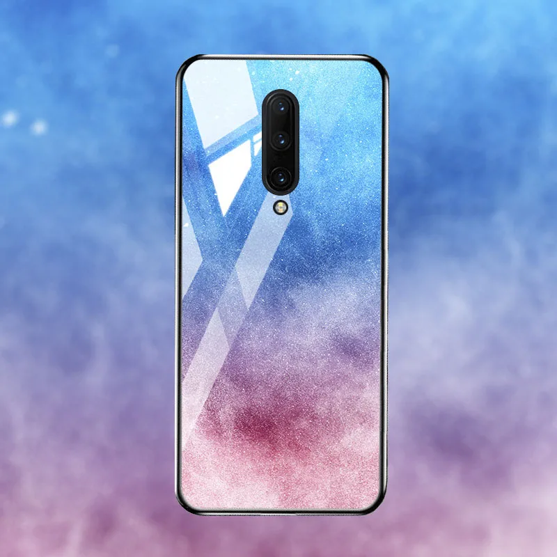 M067 Чехол для Oneplus 7 7T Pro, Роскошный чехол из закаленного стекла, чехол для One plus 7 7T Pro, бампер, чехол - Цвет: M067