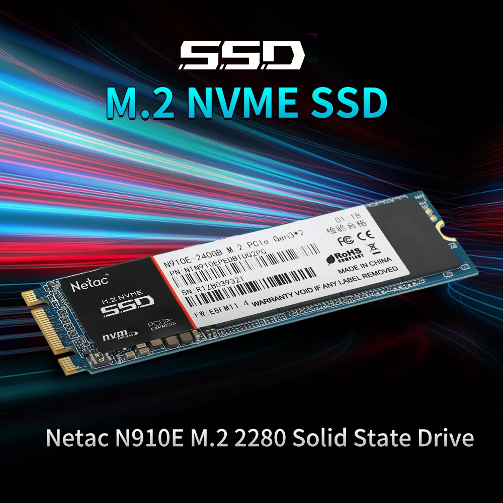 Netac N910E 240 ГБ 120 M.2 2280 NVMe твердотельный накопитель HDD SSD диск для ноутбука