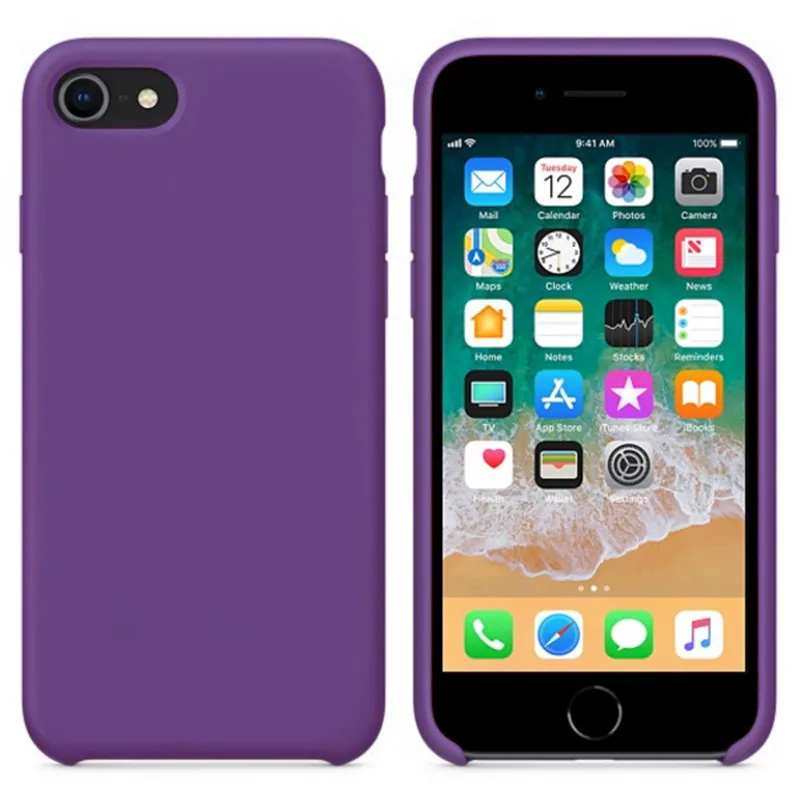 Официальный силиконовый чехол для iPhone 7 8 Plus чехол для телефона для iPhone 11 Pro X XR XS MAX чехол s для iPhone 6 S 6 S Чехол без логотипа