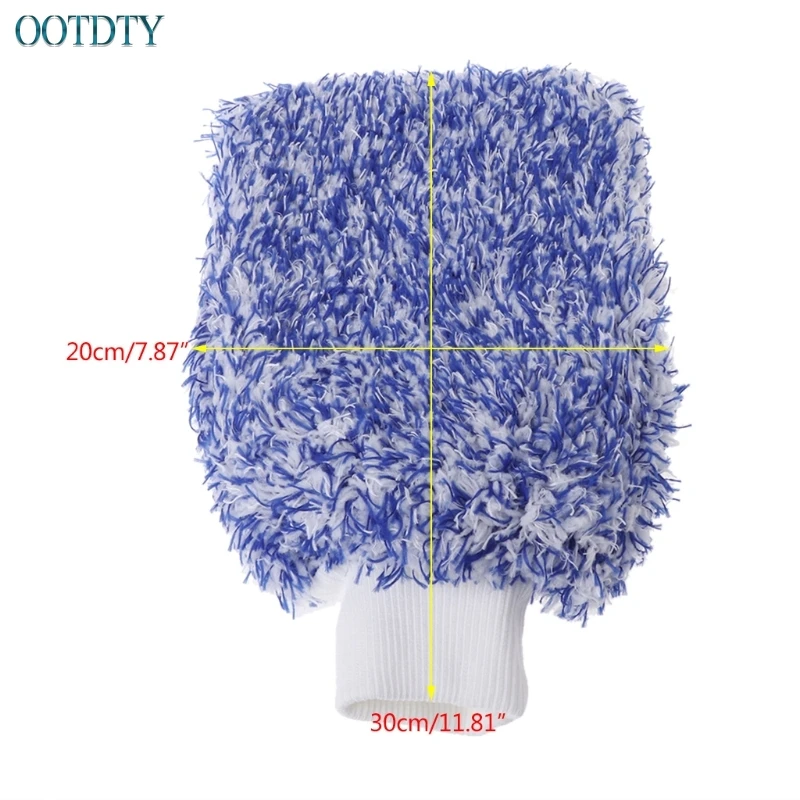 

1PC Car Care Glove Plush Soft Microfibre Wash Mitt Microfiber Car Cleaning Detailing MAY-3