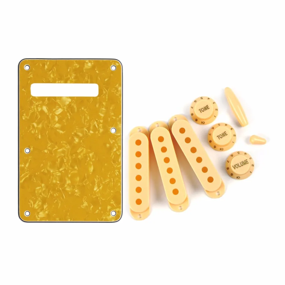 Набор желтых жемчужин 4 слойных строек обложки для фотогитары 2T1V рукоятка