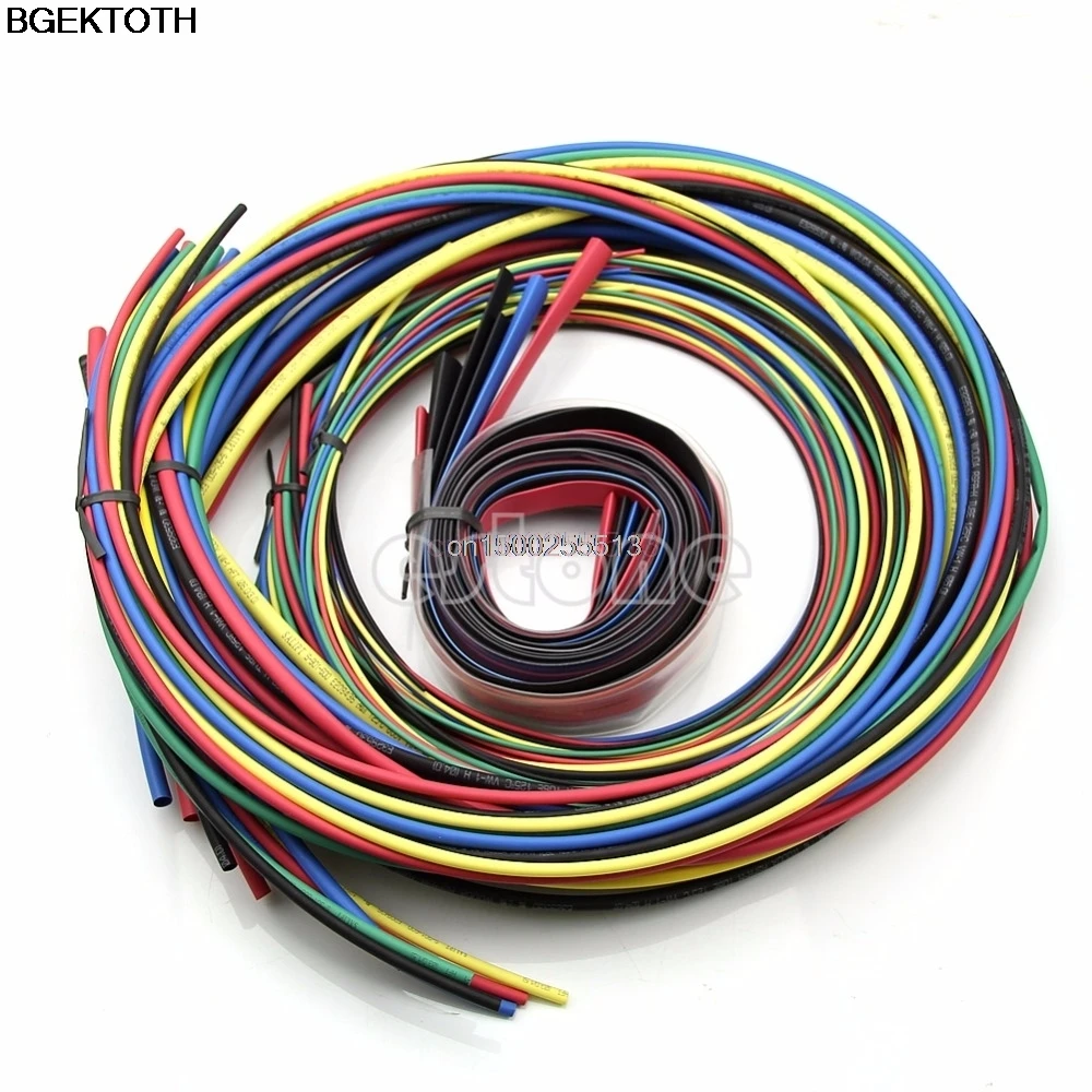 

Heat Shrink Tubing 11 sizes 6 Colours Tube Sleeving Pack, 55M/Set New