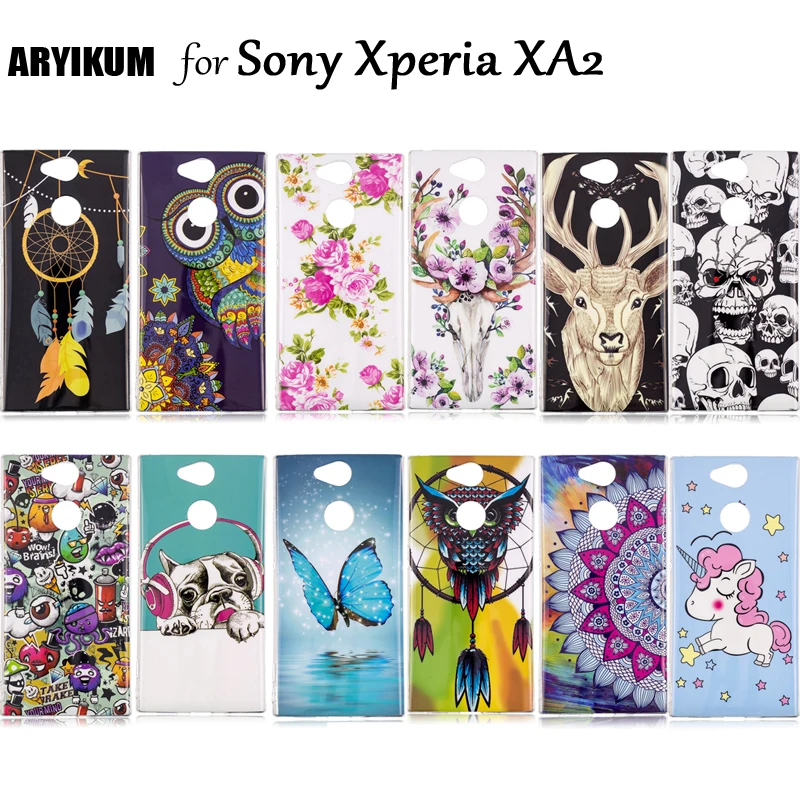 For Sony Xperia XA2 Dual Case XA 2 H4113 Soft Silicone Cute Luminous Cartoon TPU Back Cover Coque Phone Cases |