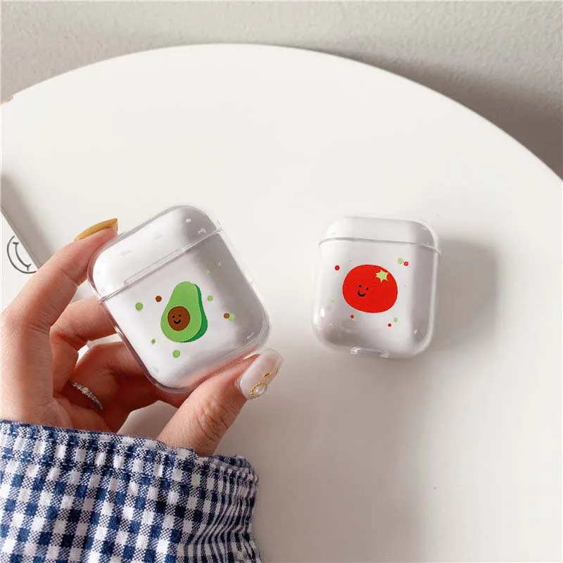 Милый мультяшный Жесткий Чехол для Apple AirPods чехол беспроводной Bluetooth наушники защитный чехол для Airpods прозрачная зарядная коробка