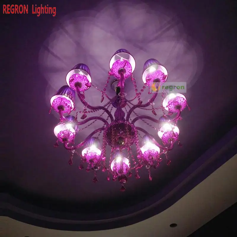 Детские светодиодные фиолетовые люстры для свадьбы ресторана 6 18 шт. красная