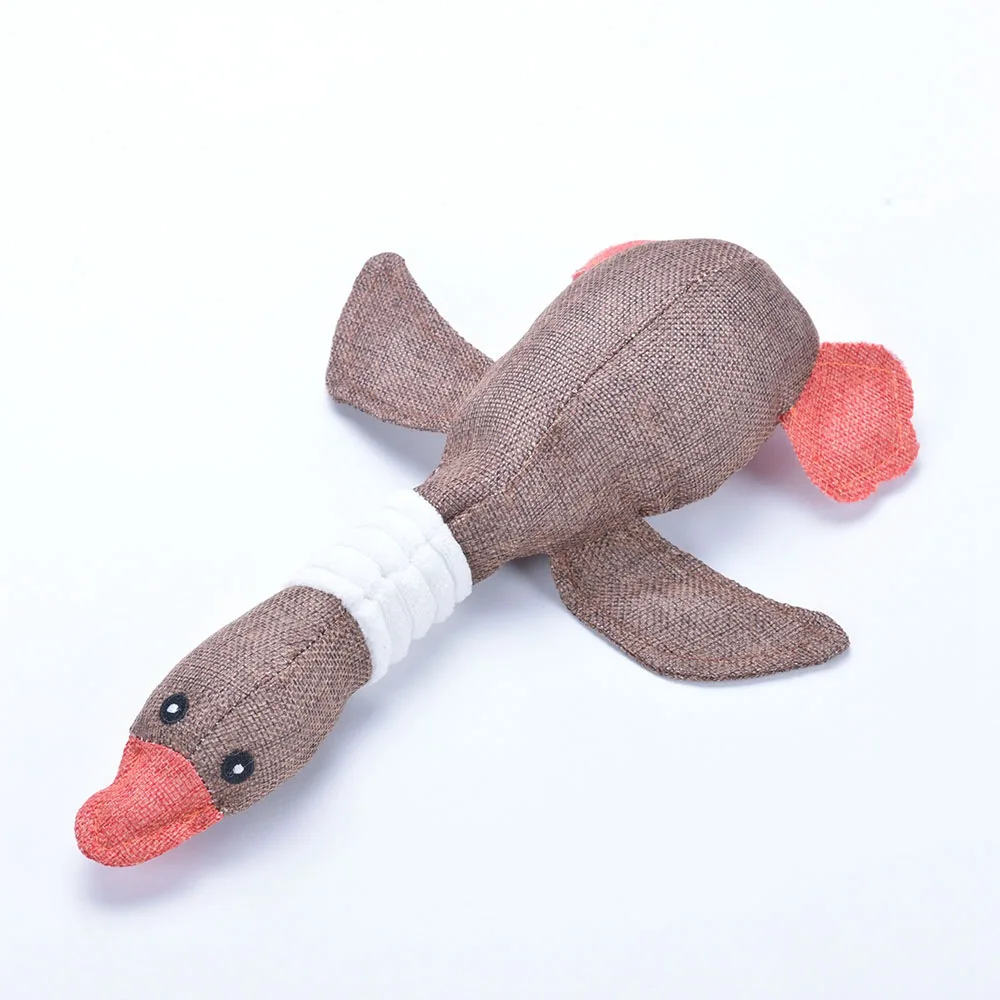 Плюшевые игрушки для собак твердые мягкие жевательные в виде гусиных животных