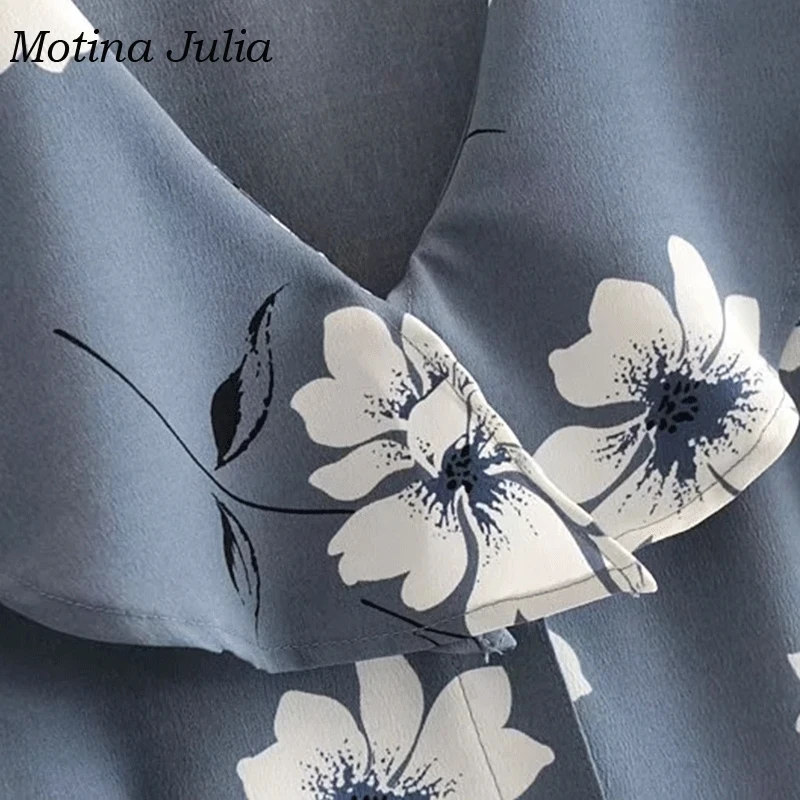 Motina Julia шикарное платье миди с цветочным принтом и пуговицами женское богемное