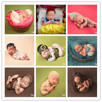 

Jane Z Ann реквизит для фотосессии боди + повязка на голову с цветочным рисунком комплект из 2 предметов для новорожденных, кружевной стиль, студ...