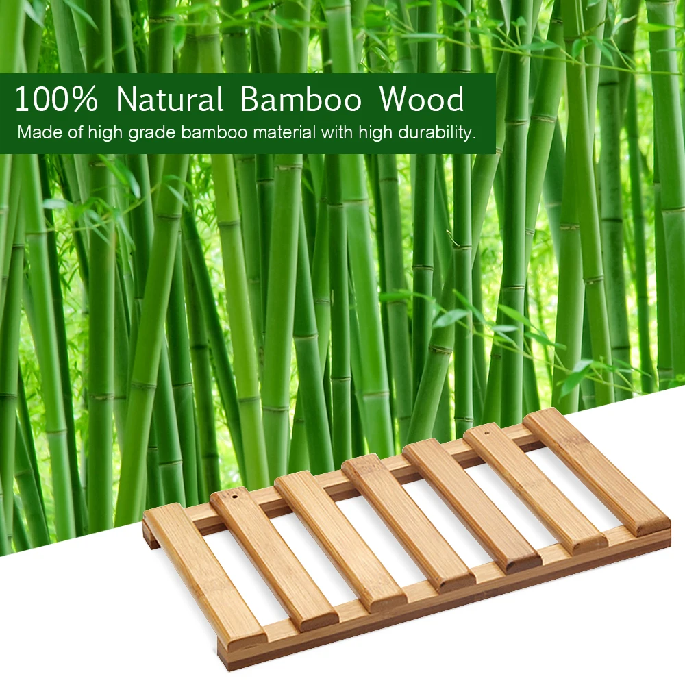 Bathroom Storage Bracket for Bathing Home Wall Decor Wall Ledge Bamboo Storage Rack Bathroom Edge Floating Shelf Bracket