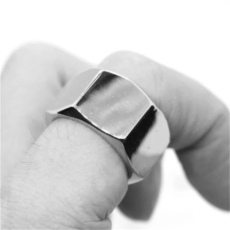Кольцо с шестиугольной верхушкой Rany & Roy кольцо полировкой из нержавеющей стали