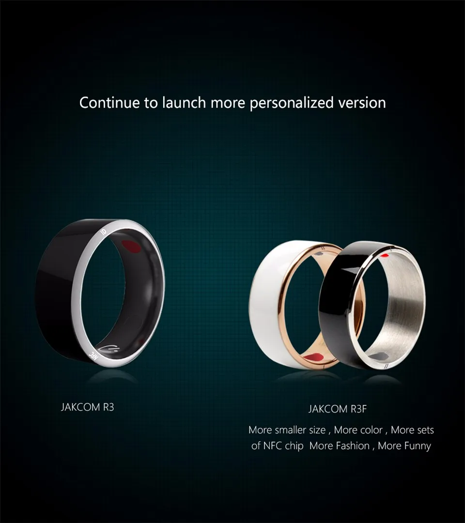 Jakcom R3 Smart Ring(умное кольцо 3-доказательство App Enabled носимых Технология волшебное кольцо для Android оконные рамы NFC телефон умные аксессуары