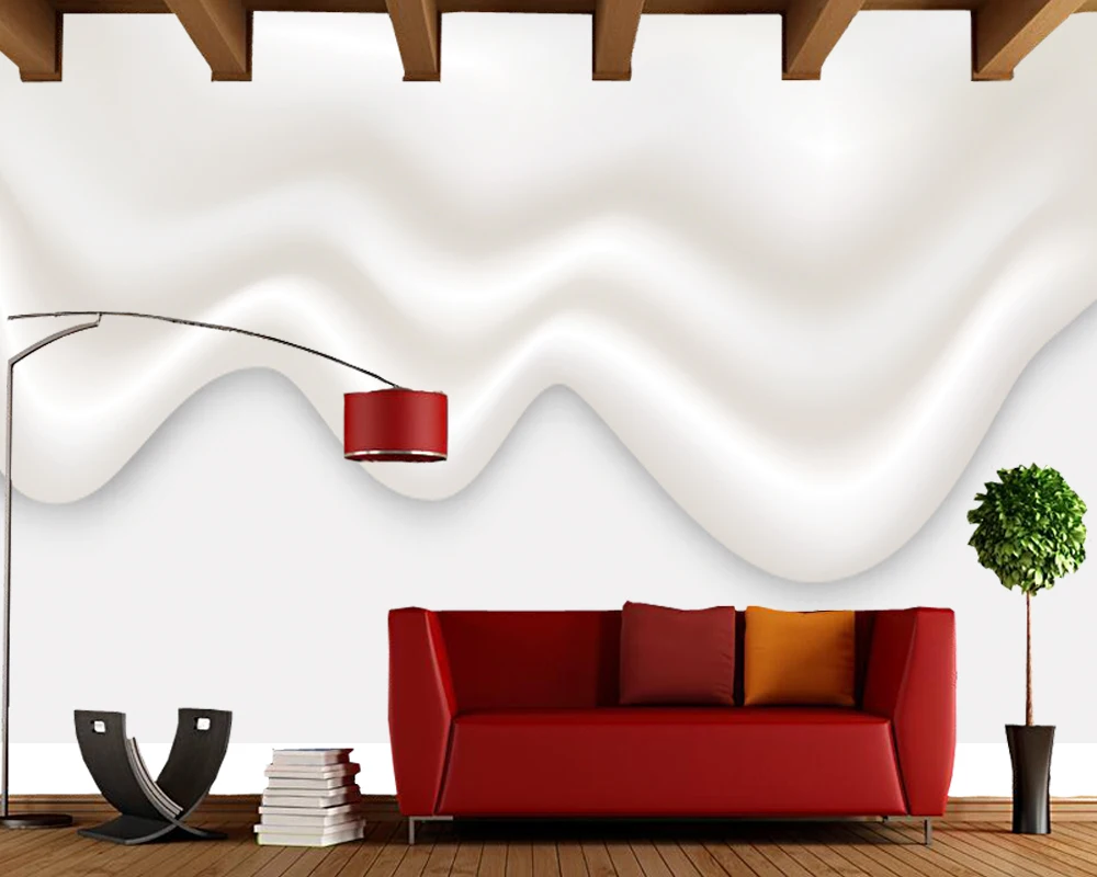 Custom 3D papel de parede Liquid creamy white texture for murals living room cafe bar KTV backdrop home decor wallpaper | Обустройство