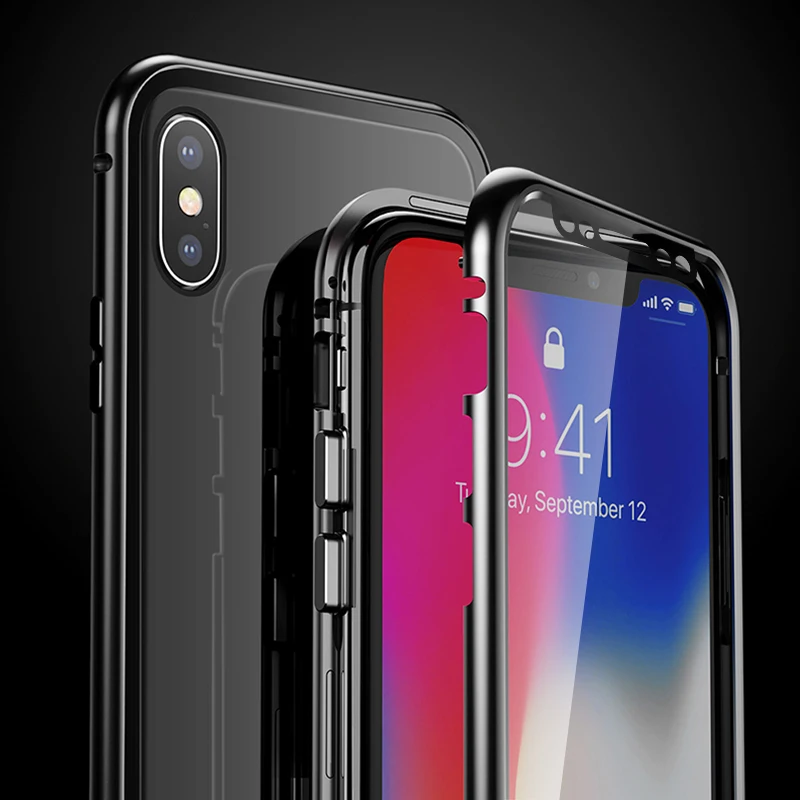 For iphone 7 x xs max xr Magnet Bumper Case supreme 6 8 plus case xsmax s r 6plus 7plus 8plus Phone Cases | Мобильные телефоны и