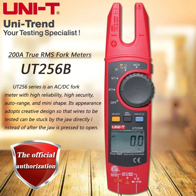 UNI TUT256B AC DC 200A измеритель зажима истинное среднеквадратичное значение измерители