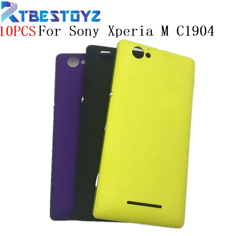

RTBESTOYZ 10PCS For Sony Xperia M C1904 C1905 C2004 C2005 Housing Battery Cover Door Rear Cover Chassis Frame Back Cover