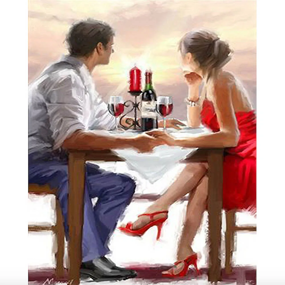 Digital Painting 20 Lover DIY краски по номерам Pintura por Numero картины по номерам Pintar por Numeros Pintura Numerada - Цвет: Digital Painting 20