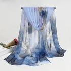 Шарф женский, шарф из шифона высокого качества с модным принтом FZ057